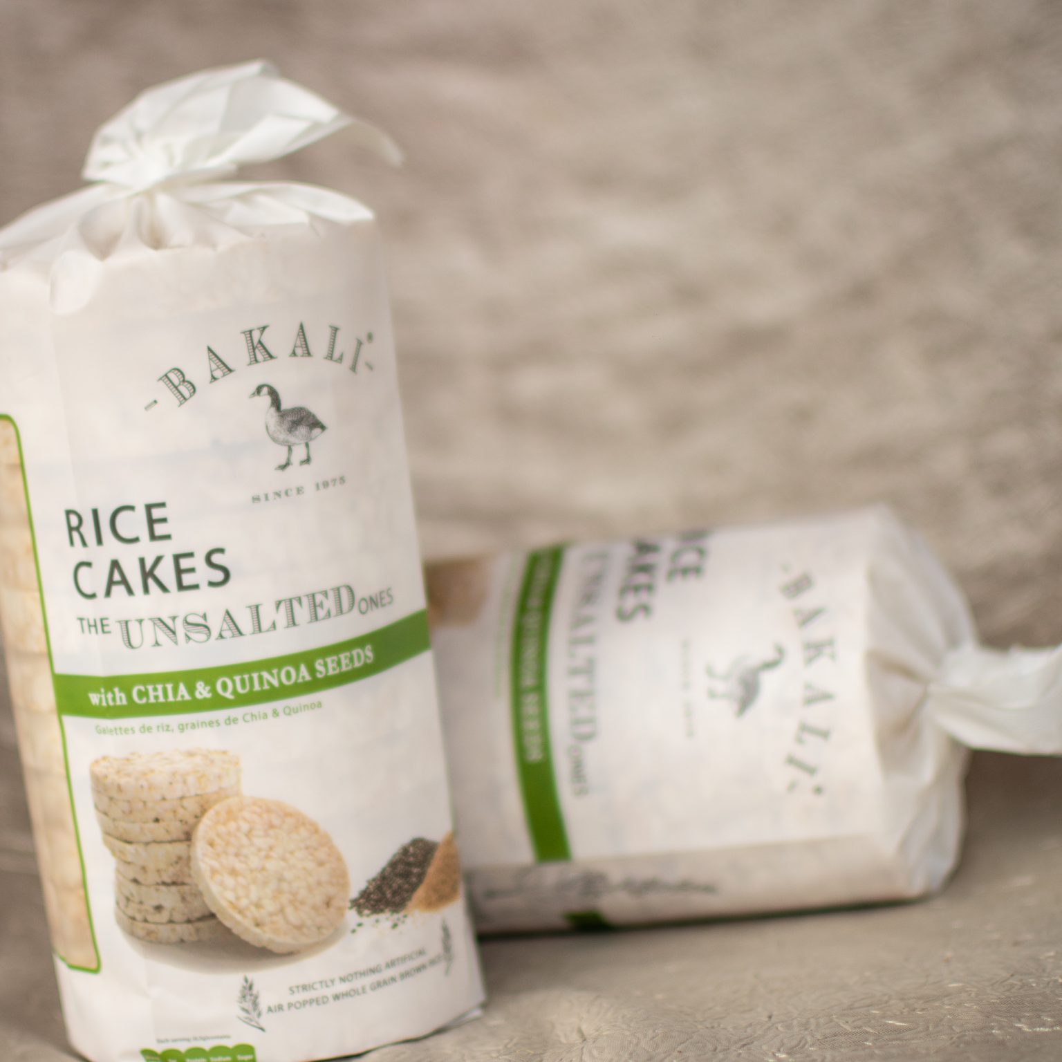 Bakali Rice Cakes Unsalted with Chia & Quinoa, 115g Ecolodgy